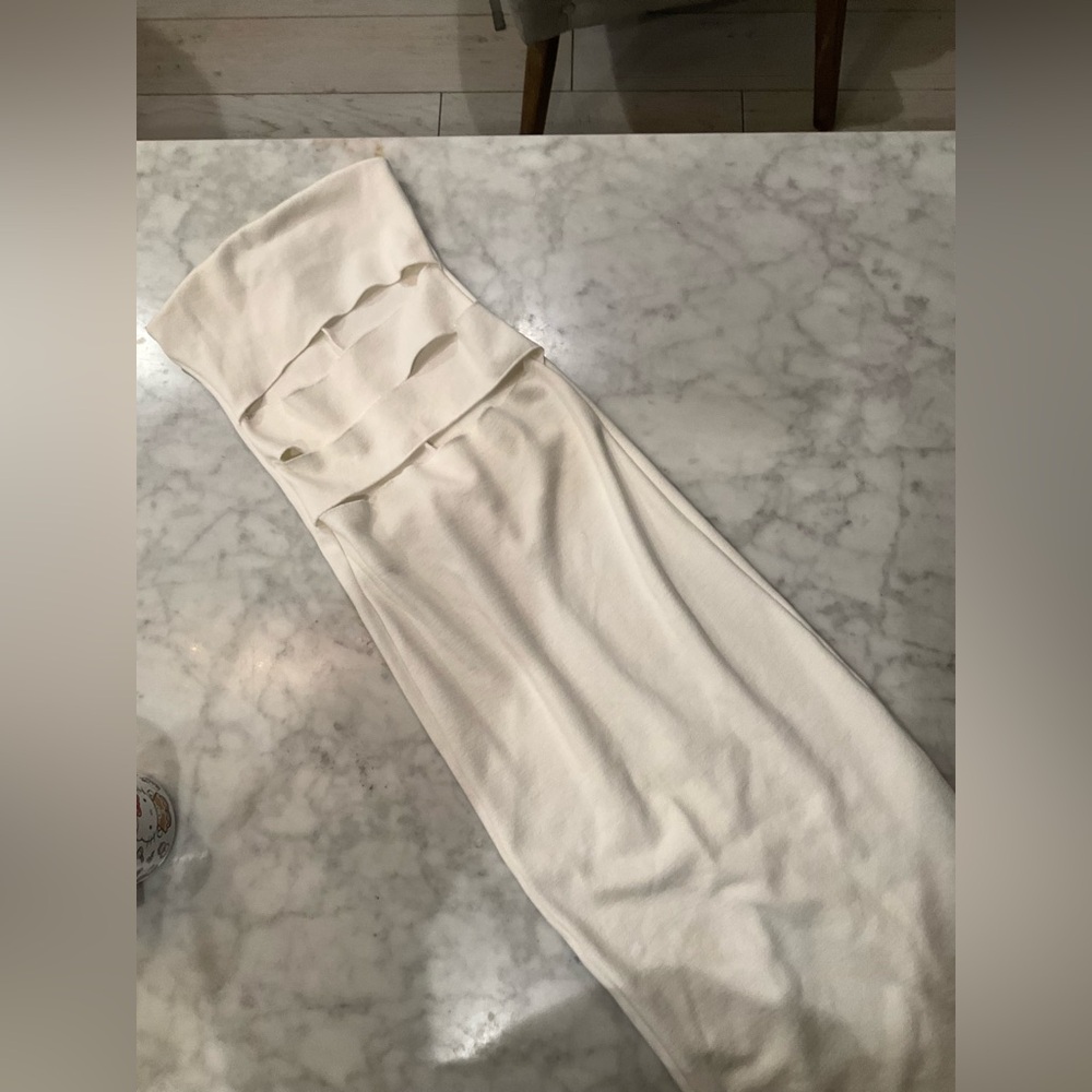 Zara Cream Strapless Dress